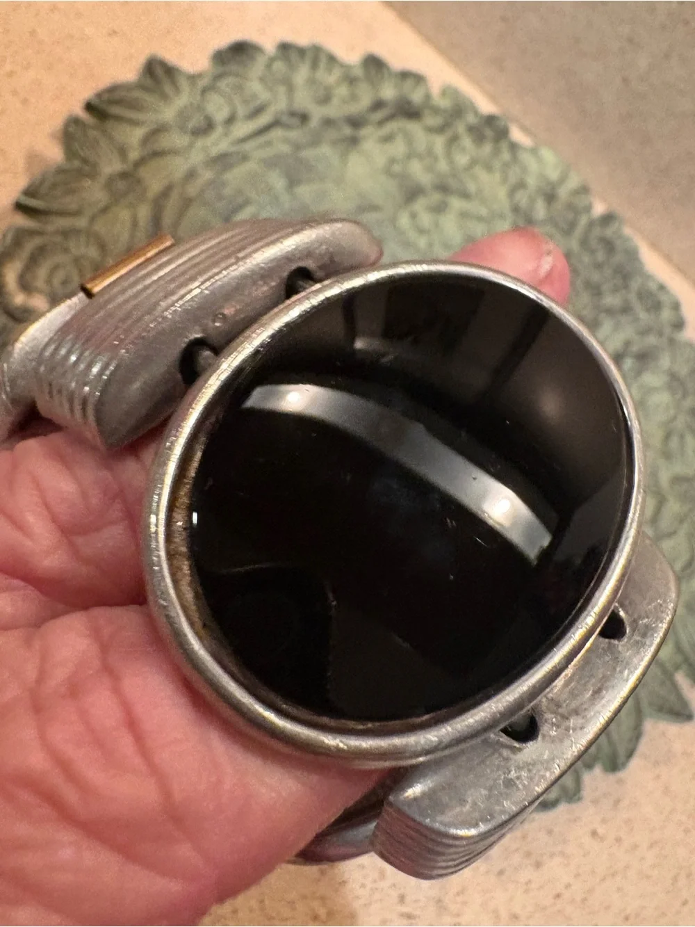 Massive Ben Amun Silver Onyx Black Stone Station Statement Cuff Bracelet